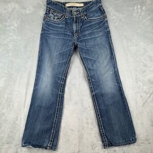 Y2K BIG STAR Mens Blue‎ Jeans 32R Pioneer Bootcut Medium Wash Made in USA